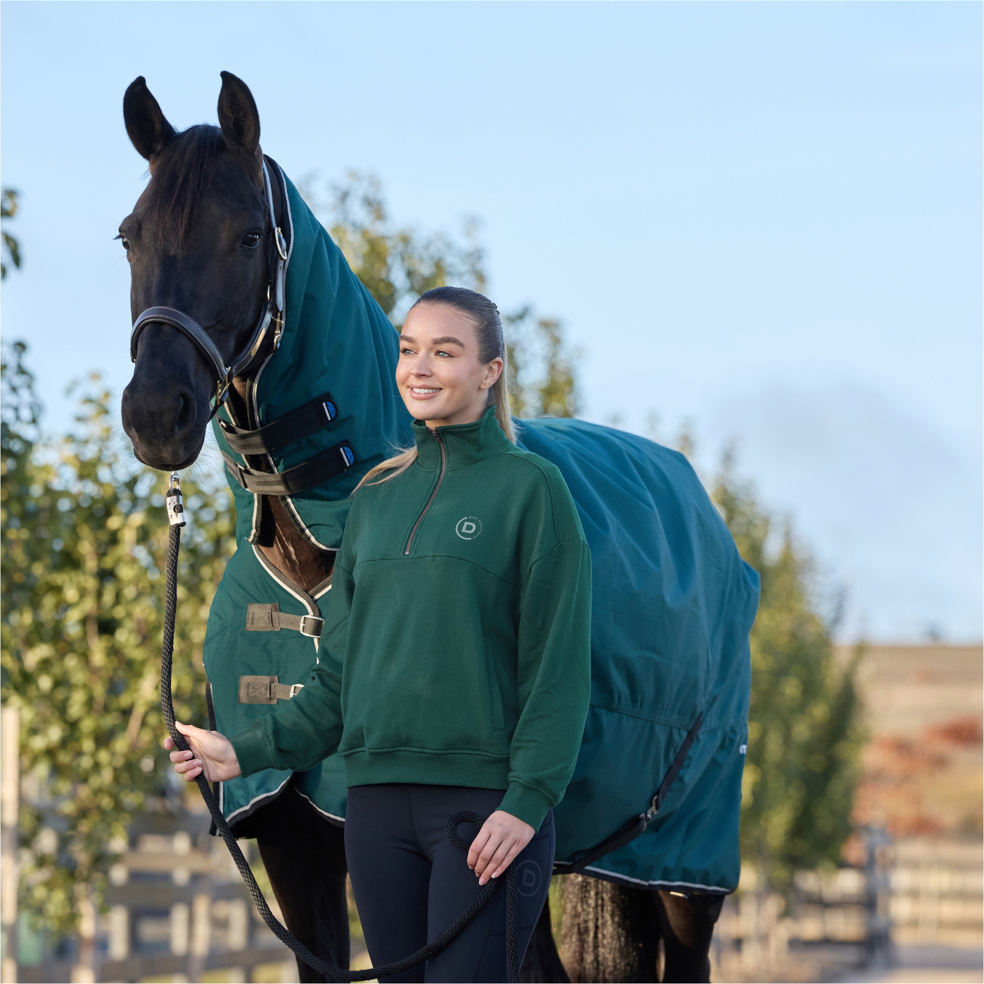 2025 Dublin Womens 1 / 4 Zip Fleece Pullover 1028853 - Dark Emerald Green